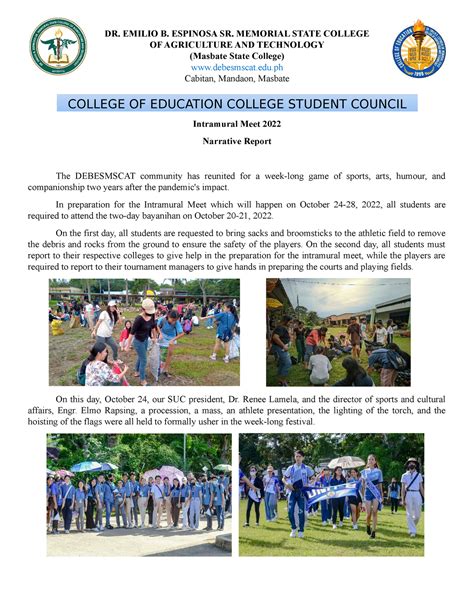 Dr. Emilio B. Espinosa Sr. Memorial State College of Agriculture .